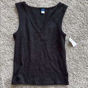 NWT Old Navy Black Sleeveless Ribbed Top